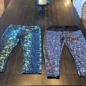 2 pair multi color yoga pants